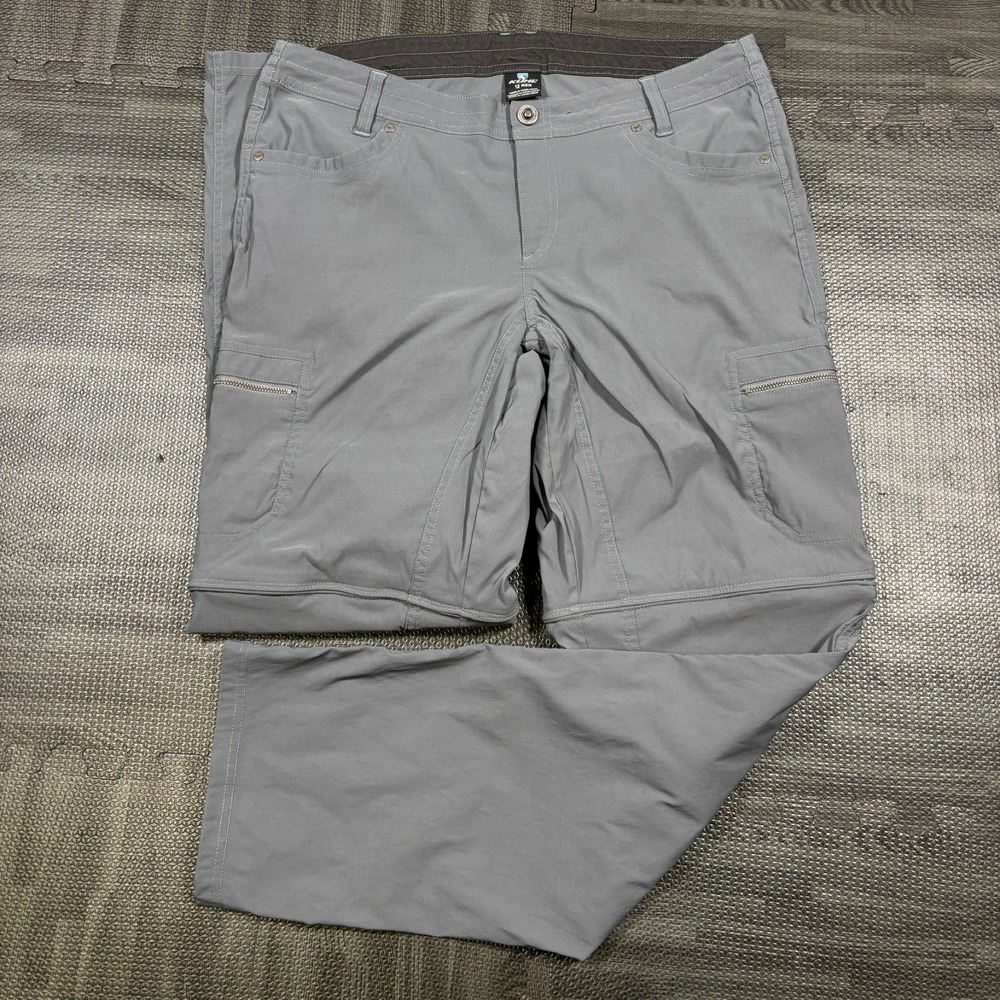 Kuhl Pants Womens 12 Gray Trekr Convertible Straight Leg Outerwear Hiking Camp